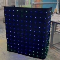 Rideau lumineux LED matriciel 2026 en promotion avec blanc chaud et bleu pour événements de parcs à thème