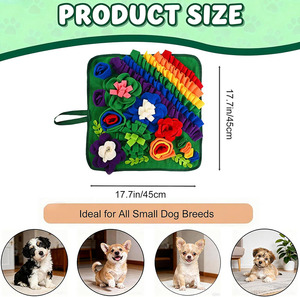 Tapis de reniflement pour chiens et chats, tapis d'alimentation interactif pour animaux de compagnie, jouets de puzzle pour chiens, tapis de reniflement en feutre de laine pour une alimentation lente - Product Image 2