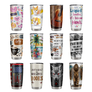 Custom Holiday Pattern 20 Oz Double Walled Stainless Steel Tumbler with Vacuum Insulation for <b>Hot</b> and Cold <b>Drinks</b> Perfect for Ou - Product Image 5