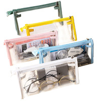 Promotion : Trousse à stylos scellable en PVC transparent, étui à crayons portable multifonctionnel pour étudiants