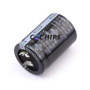 ตัวเก็บประจุแบบอิเล็กโทรไลต์อะลูมิเนียมแบบ Snap-in รุ่น ZCLG681M450SEHAP500L ชนิด Through hole (THT) ขนาด D35xL50 มม. ความจุ 680uF 20% แรงดัน 450V ระยะขา 10 มม. - Product Image 1