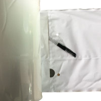 Sac en plastique transparent/blanc pré-ouvert avec emballage et produit d'impression imprimés par rouleaux automatiques