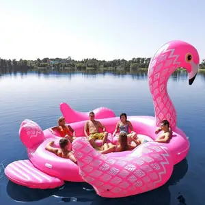 Colchón inflable gigante de flamenco, unicornio gigante, Flotador para fiesta en la piscina, juguetes de anillo de natación