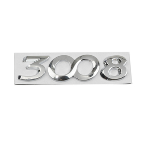 Personalizado 3D aleación de zinc Material Digital cromo logo 2008 3008 4008 <span class=keywords><strong>5008</strong></span> Metal pegatinas digitales para <span class=keywords><strong>maletero</strong></span> - Product Image 4