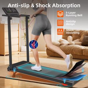 Bantalan berjalan portabel desain baru, Treadmill listrik bermotor di bawah meja mesin Treadmill uji denyut jantung - Product Image 2