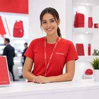 Ensemble cadeau promotionnel personnalisé, kit d'affaires rouge imprimé pour les salons professionnels, solution de branding d'entreprise