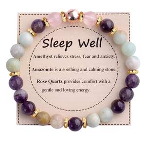 Nouveau Bracelet en pierre naturelle inspirante à la mode perlée réglable bonne chance soulagement de l'anxiété énergie de guérison cristal coloré femmes - Product Image 6