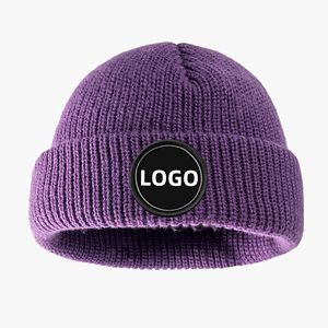 High Quality Promotion Acrylic Fiber Custom Knitted Hat Winter Best-selling All-match Sports Thick Warm Multi-color Cold Cap