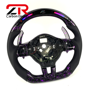 Volante Sportivo in Fibra di Carbonio Forgiata di Alta Qualità con LED per <span class=keywords><strong>Volkswagen</strong></span> <span class=keywords><strong>Golf</strong></span> 6 R MK6 GTI GTD <span class=keywords><strong>TSI</strong></span> Passat 2008-2013 - Product Image 2