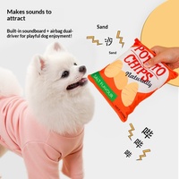 Jouet sonore en peluche à motif de croustilles de pommes de terre, avec papier froissé et couineur, pour chiens et chats - Chiens de petite et moyenne taille