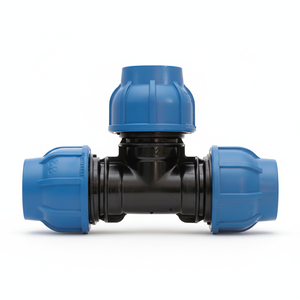 Raccordo a T in Nylon 90 mm Giunto 20x20x20 PN16 Confezione da 5 per Sistemi di Irrigazione Agricola - Product Image 1