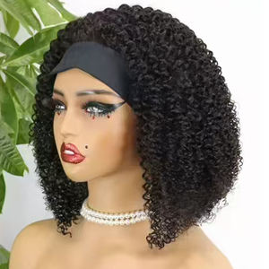 Promotion Letsfly Bouncy Loose Headband Bob <b>Wigs</b> 100% Human Hair Loose Body Machine Made Natural Hair <b>Wigs</b> Factory Sales <b>Afro</b> - Product Image 6