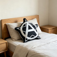 Coussin de sol géant rond 45 cm, coussin décoratif en peluche, housse de coussin circulaire pour siège de chaise