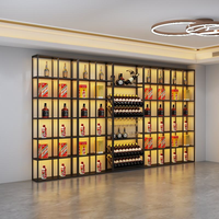 Étagère de présentation de tuyaux d'alcool moderne en acrylique personnalisée Présentoir à vin mural