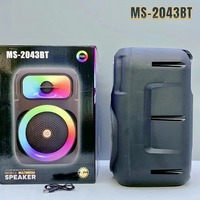 Nouveau MS-2043BT 8 pouces pour haut-parleur 5.3, caisson de basses portable d'extérieur avec lumières RGB pour système de karaoké à domicile
