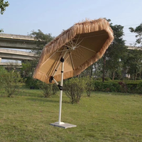 Parasol Pagode Cantilever Robuste en Aluminium de Fabrication Directe, Voile d'Ombrage sur Colonne pour Bord de Piscine, Jardin, Patio, Tiki Palm, pour Utilisation en Parc