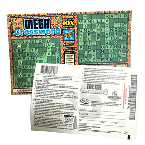 Vente en gros de modèles personnalisés de couleurs vives Super <span class=keywords><strong>mots</strong></span> croisés Méga <span class=keywords><strong>mots</strong></span> croisés Billet de loterie à gratter pour le plaisir - Product Image 5