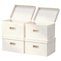 Boîte de rangement non tissée avec couvercle, pliable, pour vêtements, idéale pour chambre d'enfant, étagère, rangement domestique