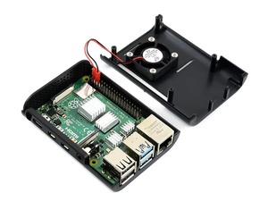 PI4-CASE-D Waveshare - Carcasa negra de ABS para Raspberry Pi 4 con ventilador de refrigeración K773 - Product Image 5