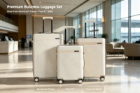 Valise rigide Kazonne Pure PC avec cadre en aluminium, serrure TSA, roues amortissantes, doublure amovible et lavable pour bagages de voyage