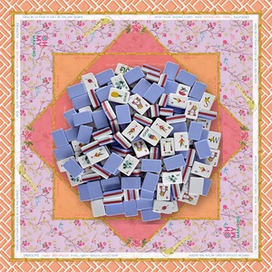 Listo para Enviar: Juego de Mahjong Americano de 160 Fichas, Tamaño Extra Grande de 1-7/16 Pulgadas, Acrílico de 4 Capas, Azul Aciano, Versión Estándar NMJL - Product Image 1