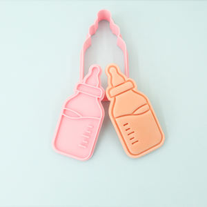 <span class=keywords><strong>Emporte</strong></span>-pièces en plastique écologique série bébé <span class=keywords><strong>biberon</strong></span> 3D dessin animé bricolage argile poussette imprimé Biscuit - Product Image 3