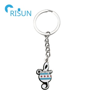 Fabricación Metal Esmalte Personalizado <span class=keywords><strong>Chicago</strong></span> Llavero <span class=keywords><strong>Chicago</strong></span> Star Llavero Ciudad de <span class=keywords><strong>Chicago</strong></span> Bandera Llavero - Product Image 6