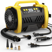 Compresseur d'air portable AC/DC 12V et gonfleur soufflant avec pression d'air 150PSI pour dégonfleur d'air portable pour pompe à hélium domestique de voiture