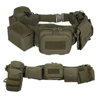Ceinture tactique rembourrée multifonctionnelle de haute qualité, respirante, avec poches et compartiments, pour la chasse et la sécurité
