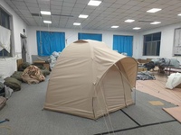 Nouvelle conception de tente dôme gonflable à double couche, quatre saisons, une chambre, tente familiale d'extérieur, tissu en toile, imperméabilisation 2000-3000 mm