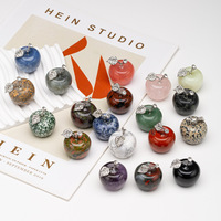 Groothandel Natuurlijke Kristal Ruwe Steen appel Kristal Creatief Cadeau Ornament Kerstavond Cadeau Ping'an Fruit