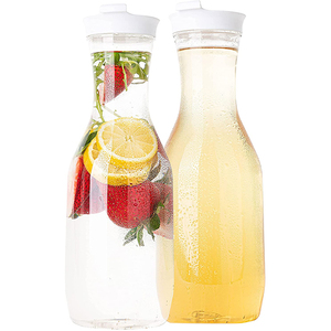 Carafe en plastique PS de style américain, pichet à jus, carafe à eau, 1L, sans BPA, recyclable, écologique, impression claire, transfert d'eau, cadeau - Product Image 1
