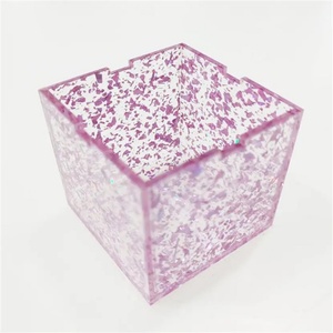 Modern Colorful Customized Color Decorative <b>Clear</b> Acrylic Packaging Glitter <b>Gift</b> <b>Box</b> Customized Logo Size for Storage Display - Product Image 4