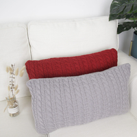 Housse de coussin décorative pliable anti-boulochage avec logo personnalisé, ensembles de coussins brodés