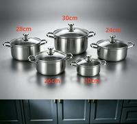 Casserole en acier inoxydable 316 avec revêtement antiadhésif en nid d'abeille, couvercle en verre, double poignée, compatible avec les cuisinières à induction et à gaz