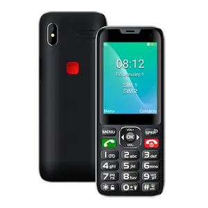 Unique model 2.8 inch dual sim SCt107 chipset basic 4g phone type-c charging port mobile phone FM Torch big button senior phone