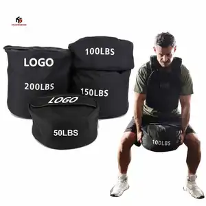 原始设备制造商50磅/100磅/150磅/200磅标志重型沙袋健身健身房训练包举重锻炼沙袋