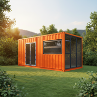 Maison préfabriquée en conteneur, panneaux sandwich, construction modulaire avec cuisine, chambre, salle de bain, design moderne, couleurs personnalisées
