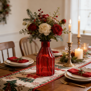 Vaso in Vetro Sfaccettato Stile Vintage, Vaso Decorativo in Vetro Colorato, Centrotavola per Matrimoni, Decorazione Casa, Vendita all'Ingrosso OEM - Product Image 4