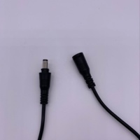 1m schwarze Verriegelung Gleichstrom buchse 5,5x2,1mm Buchse zu Stecker Kabel 20AWG PVC-Jacke