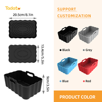 2PCS Panier pour friteuse à air sans danger pour les aliments Accessoires pour friteuse à air en silicone pour Ninja DZ201 Dualzone