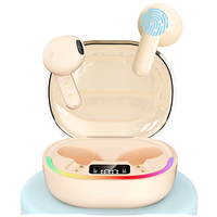 Earbud TWS Stereo HiFi 5.3 ENC Latensi Rendah, Headphone In-Ear, Pengisian Daya Tipe C untuk Gaming dan Perjalanan