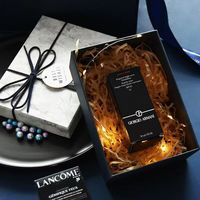Boîte cadeau de luxe en papier recyclé, gaufré et laminé, pour parfum, bijoux, montre