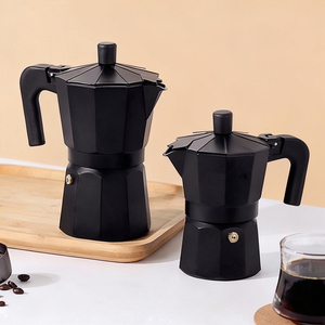 Cafetera Moka Negra de Alta Calidad para Estufa, Multicapacidad, con Asa Resistente al Calor para Hogar y Cafetería - Product Image 2