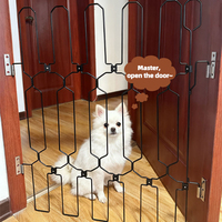 Barrière de sécurité pliable pour animaux de compagnie en acier au carbone, clôture rétractable pour chiens et chats, pour escaliers, cuisine et portes, barrière murale intérieure