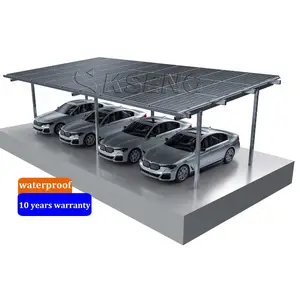 Wholesale Price Pv Parking Structure Waterproof Carport Solar Mount System 3 Car Carport Solar Mounting Bracket