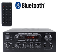 Amplificateur numérique stéréo haute fidélité basse fréquence KS-33BT amélioré avec Bluetooth, affichage LED et radio FM 2x60W