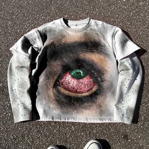 Nieuwe Designer Effen Dubbellaags <span class=keywords><strong>T</strong></span>-Shirt Unisex Dtg <span class=keywords><strong>Custom</strong></span> 230 Gsm Katoen Oversized Grafische Mannen Strass Lange Mouw <span class=keywords><strong>T</strong></span>-Shirt - Product Image 3