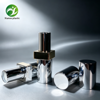 Tube vide pour baume à lèvres et rouge à lèvres, design populaire, unique, argenté électroplaqué, conteneur cosmétique en plastique vide personnalisable en gros