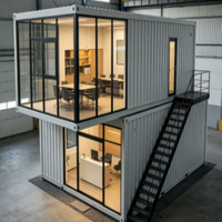 Maisons conteneurs industrielles DBJ en grain de bois, respirantes et pliables, pour bureaux, salons et hôtels, garantie 1 an